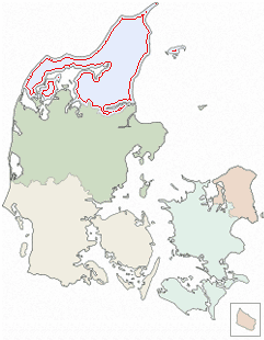 Mapka: Jutlandia Północna