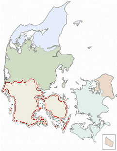 Mapka: Jutlandia Południowa