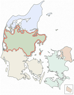 Mapka: Jutlandia Środkowa